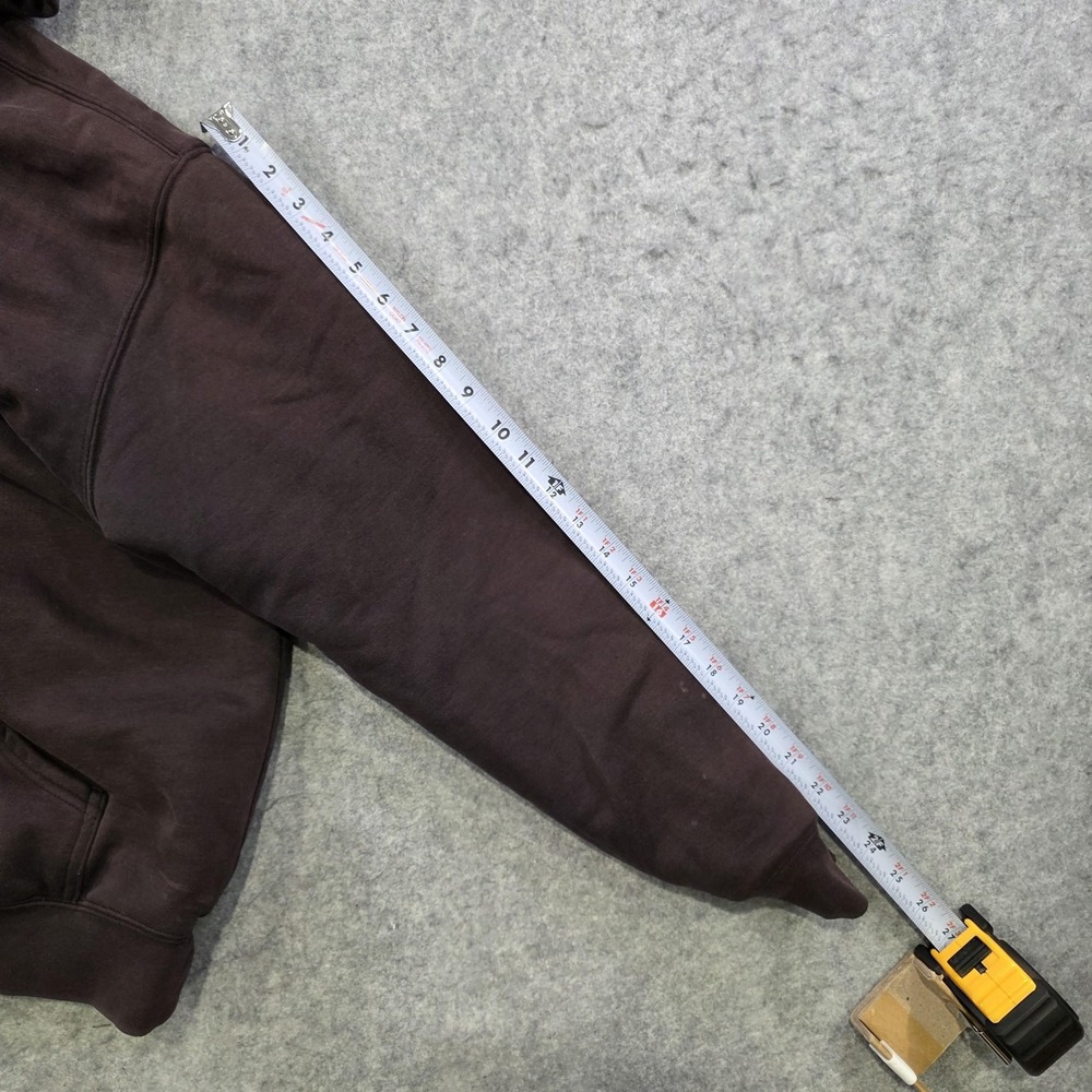 Carhartt Hoodie Mens XL Brown Lined Workwear Sweatshirt Pullover FADED J170 - Picture 9 of 16
